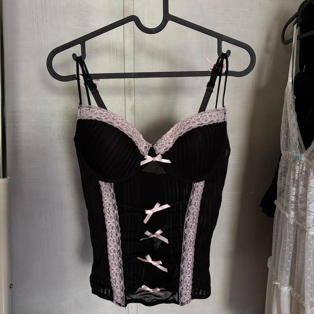 Charlotte Russe Elegant Black Lace Top